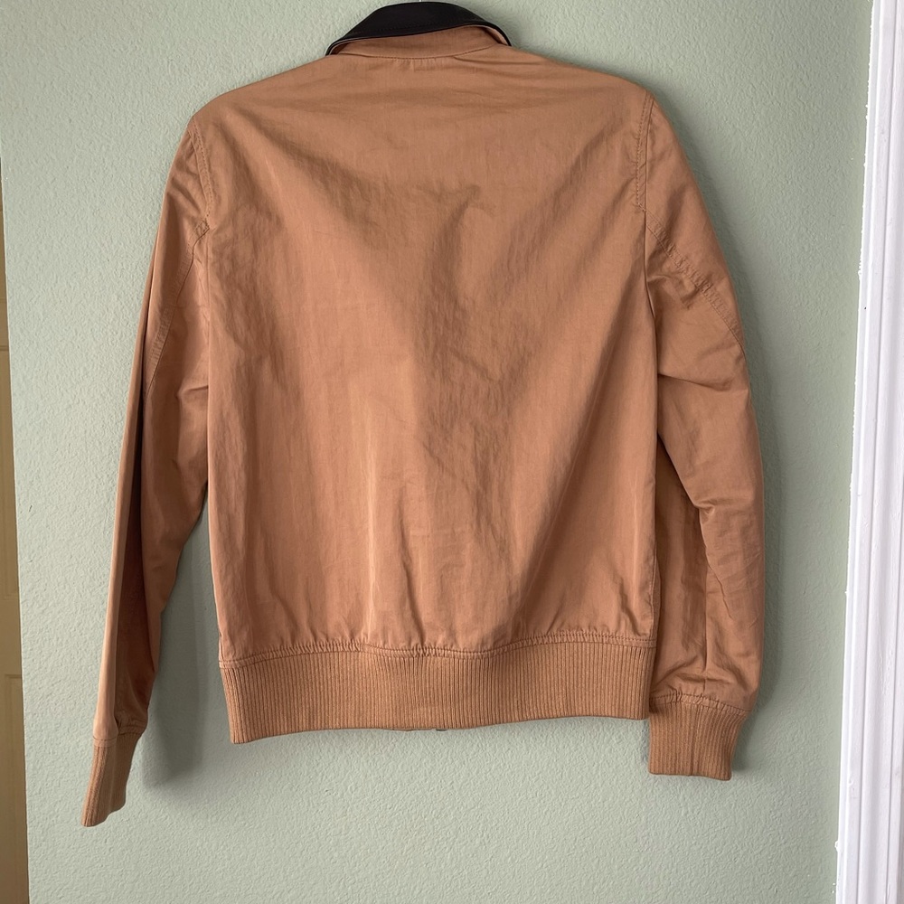 Men’s Club Monaco Leather Collar Tan Jacket XS - Picture 2 of 3